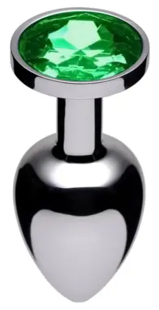 Image of bejeweled stainless steel anal plug.